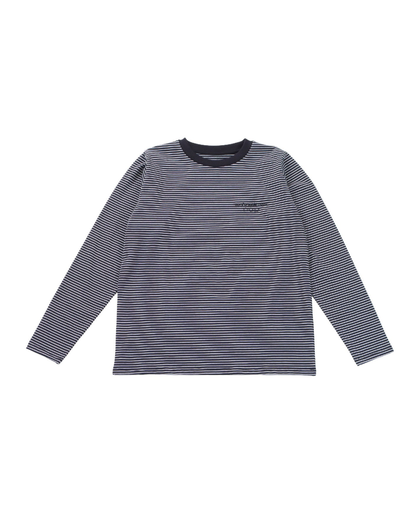 COMFY HORIZONTAL STRIPE LONG SLEEVE - BLACK