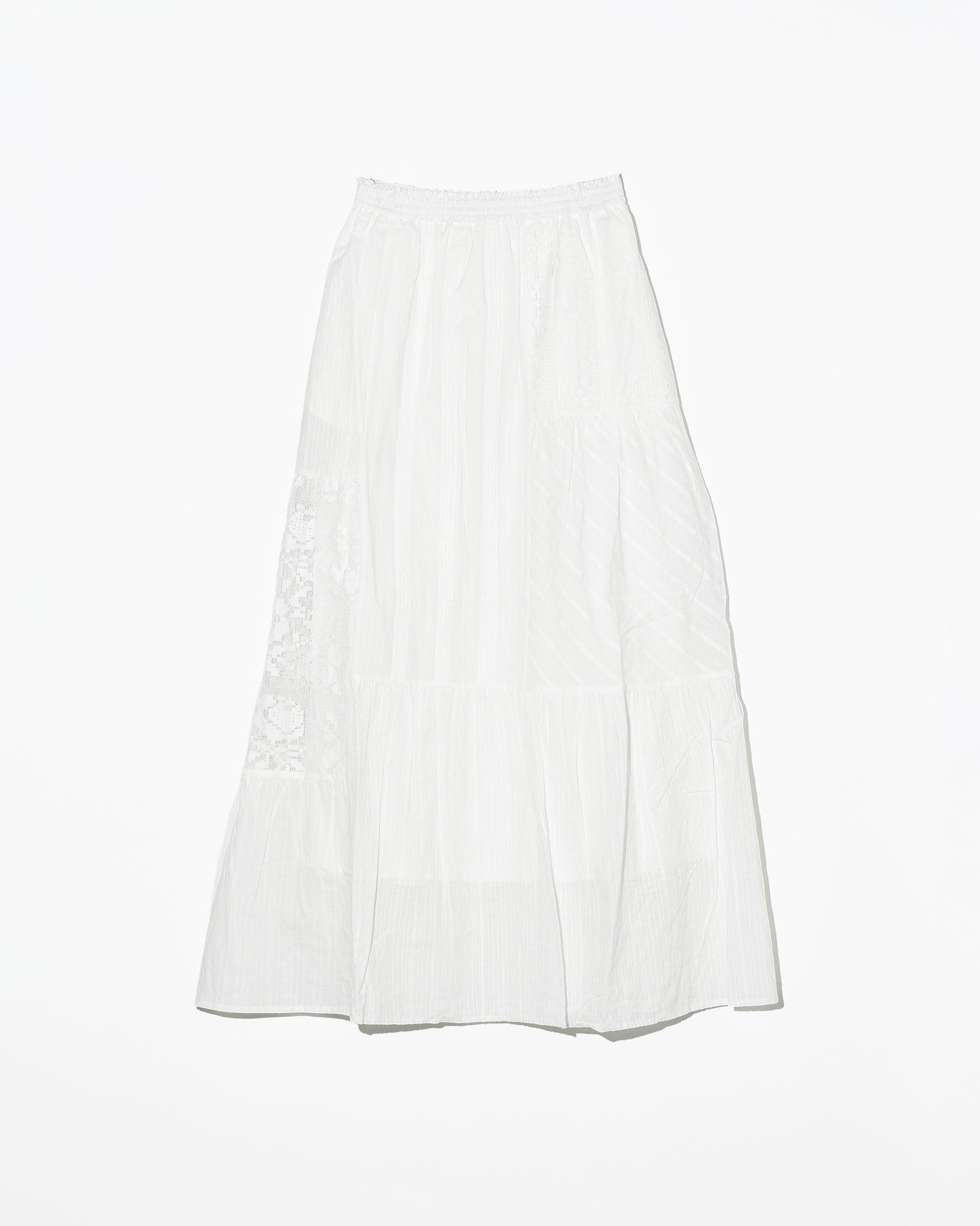 Textured Detail Skirt - White