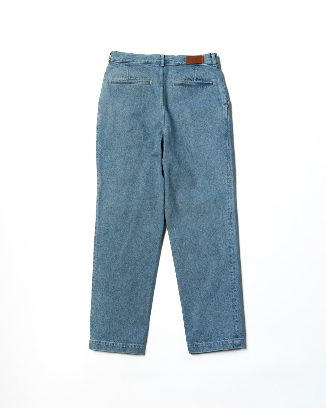 WASH DENIM SLACKS - BLUE
