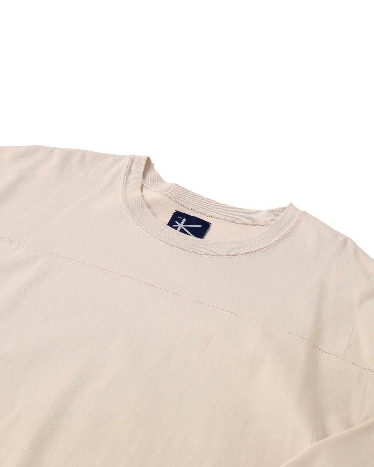 22G MAX WEIGHT SCRATCHES FOOTBALL TEE - ECRU