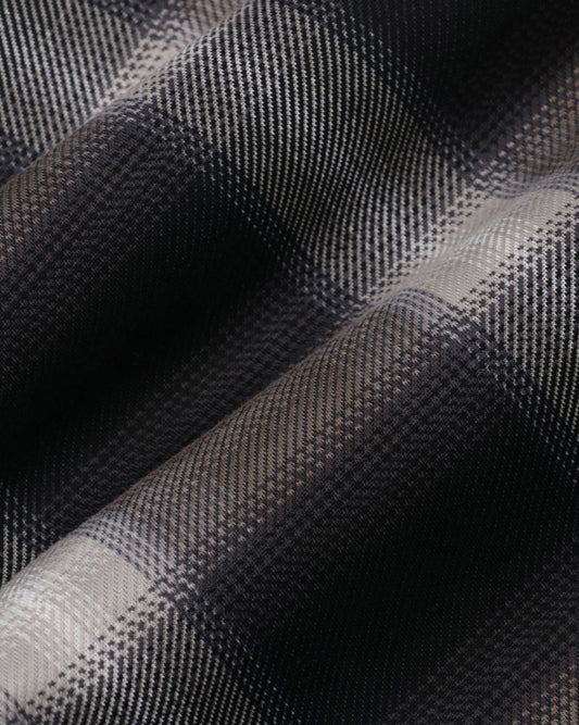 28G OMBRE CHECK BALISE SHIRT - BLACK WHITE