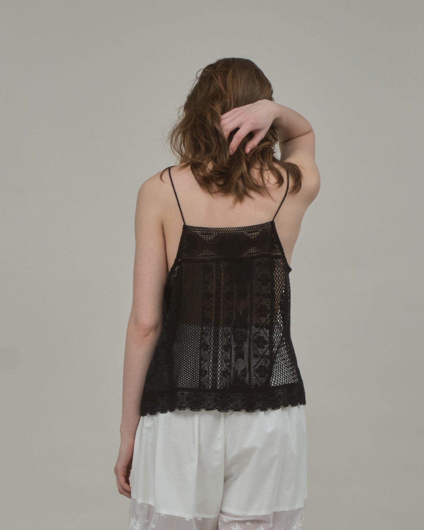 REMAKE LACE CAMI - BLACK