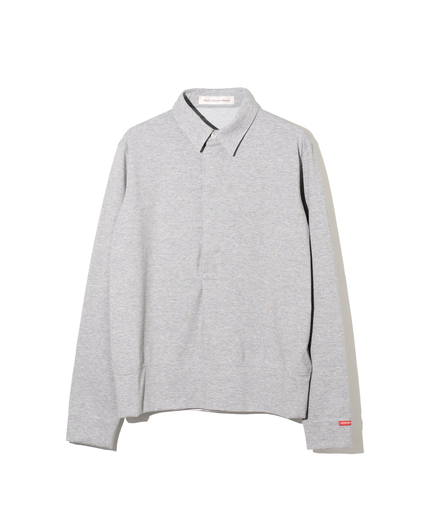 LS POLO DOT MESH - GRAY