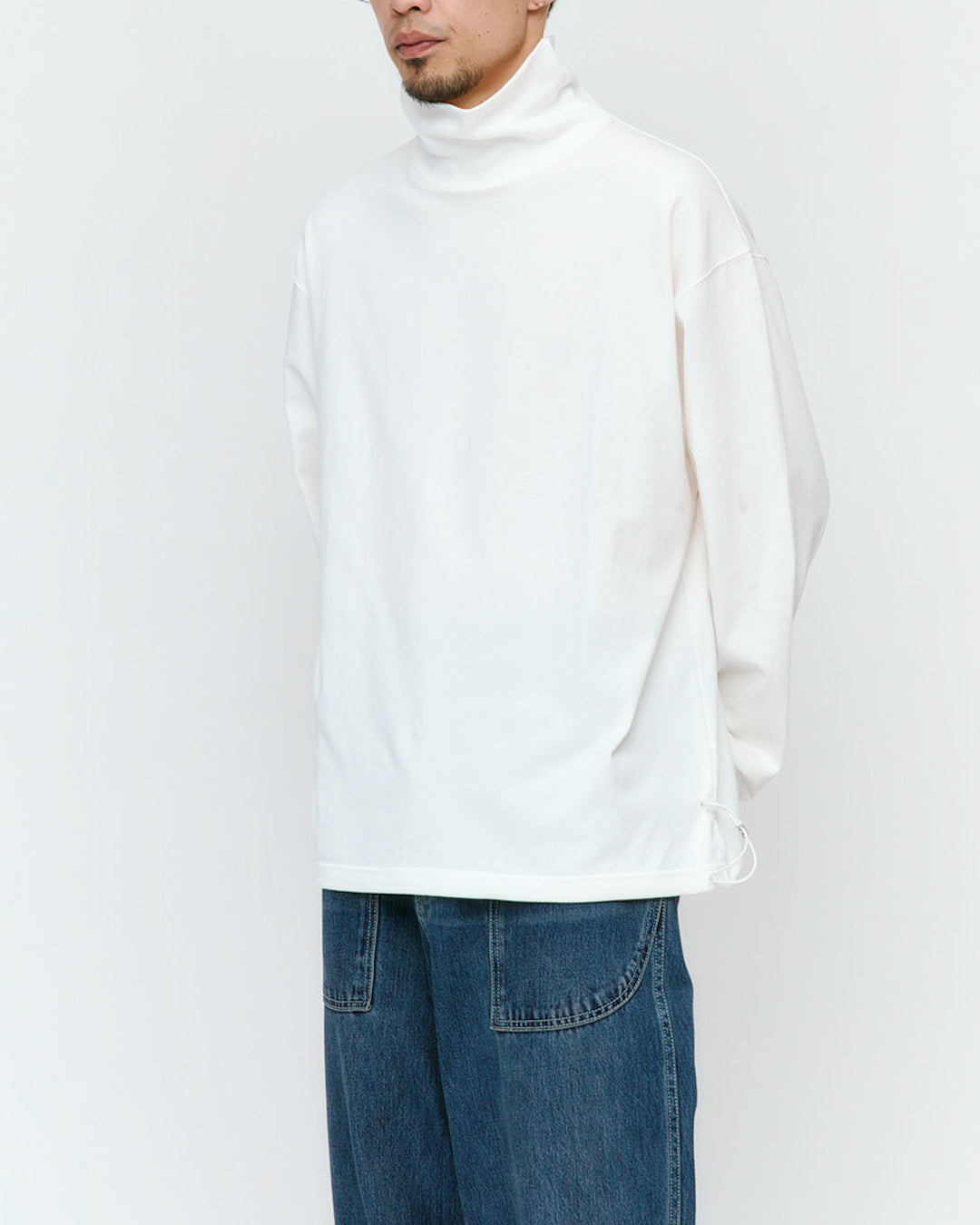 CREATOR HIGH NECK L/S T-SHIRT - OFF WHITE