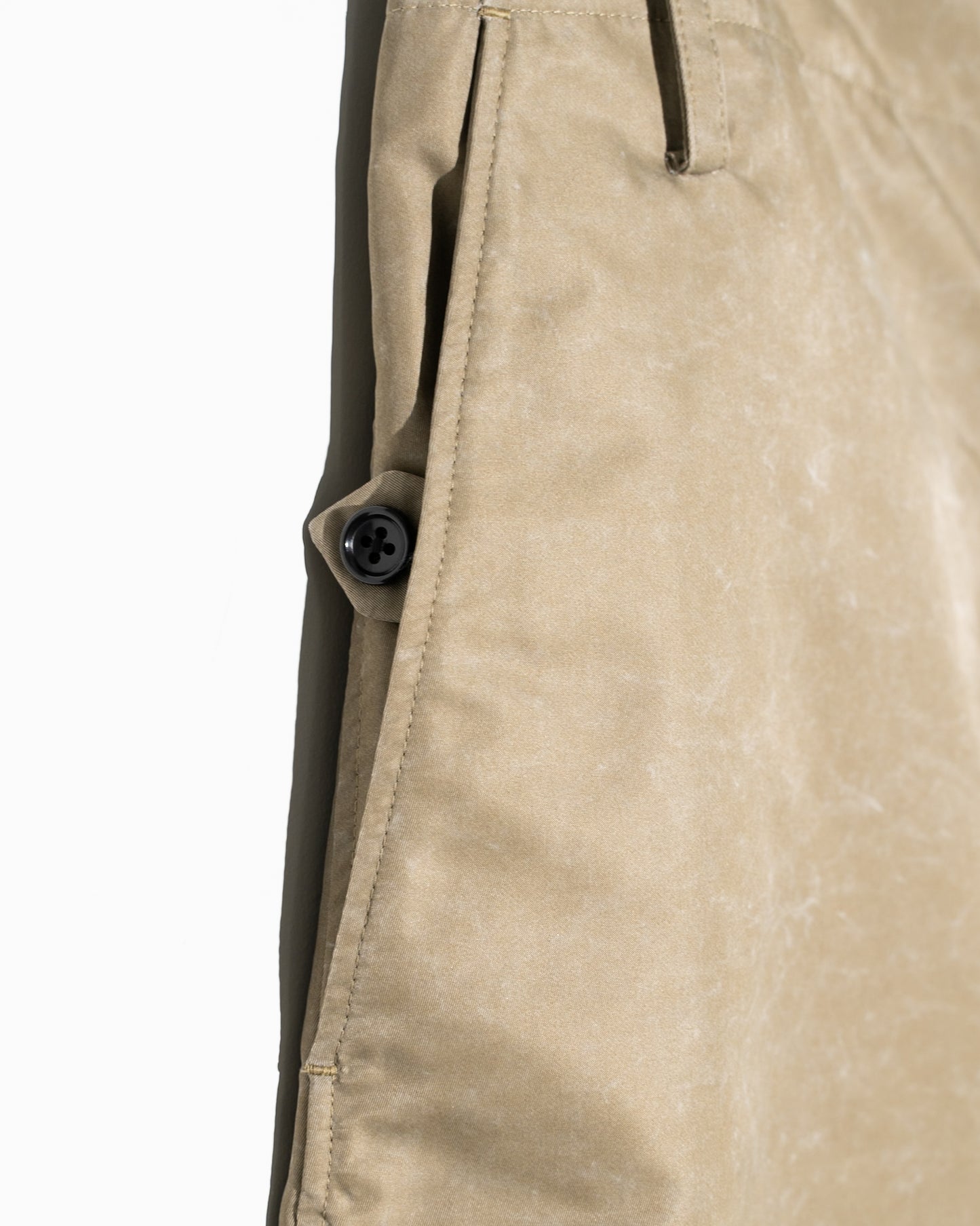 MILITARY NYLON TWILL WIDE PANTS - BEIGE