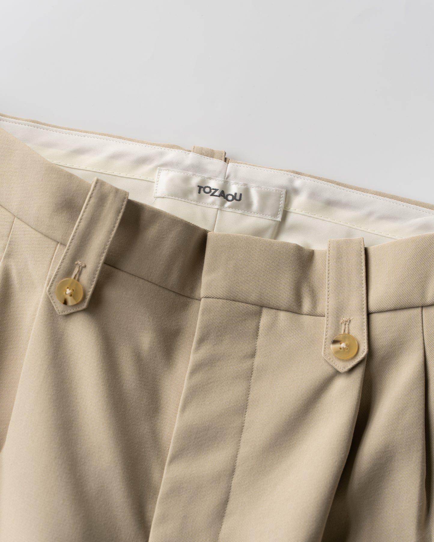 HOLLOW WIDE TROUSERS - PISTACIO