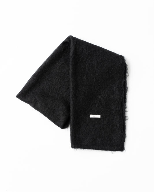 MOHAIR LONG STOLE - BLACK