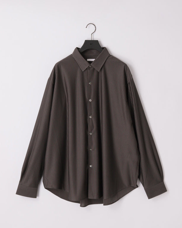 46G STRIPE ATMOSPHERE SHIRT - CHARCOAL BROWN