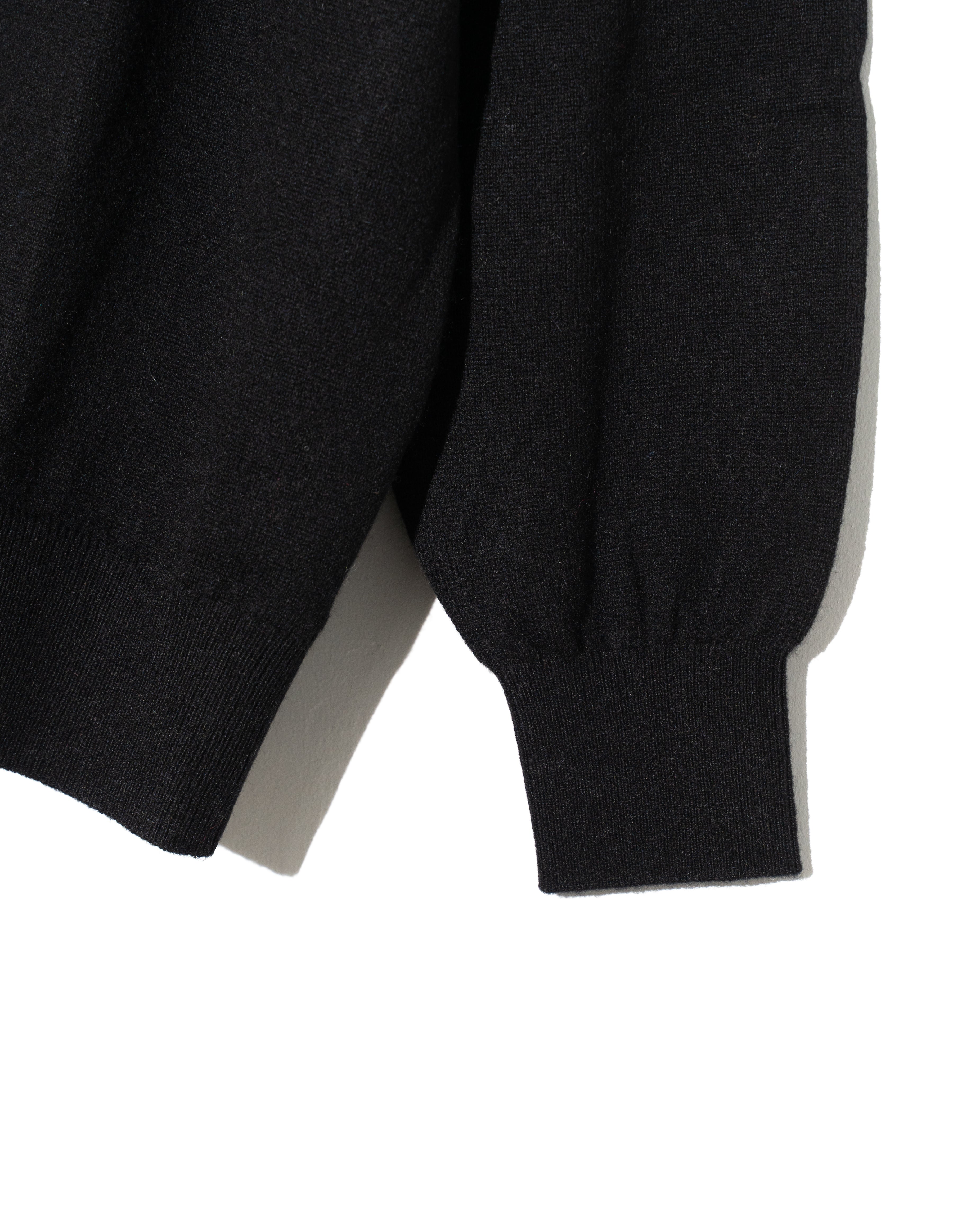 FUJI (フジ) CASHMERE KNIT POLO BLACK | HAKU 公式通販