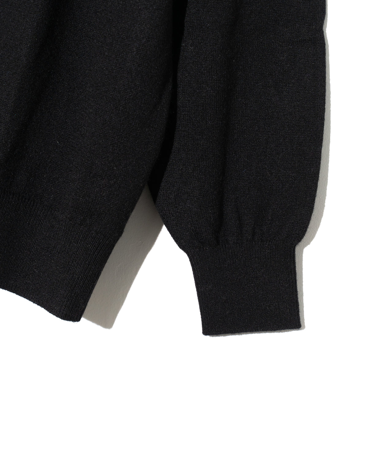 CASHMERE KNIT POLO - BLACK