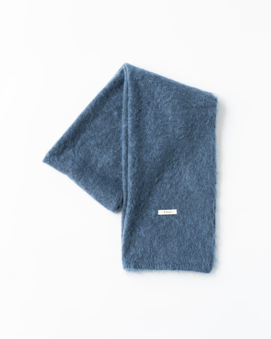 MOHAIR LONG STOLE - BLUE