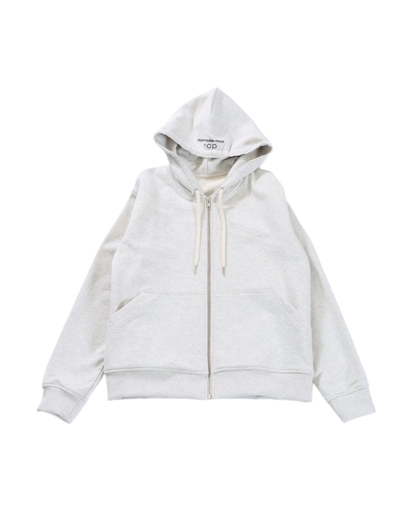 DUAL ZIP HOODIE - OATMEAL