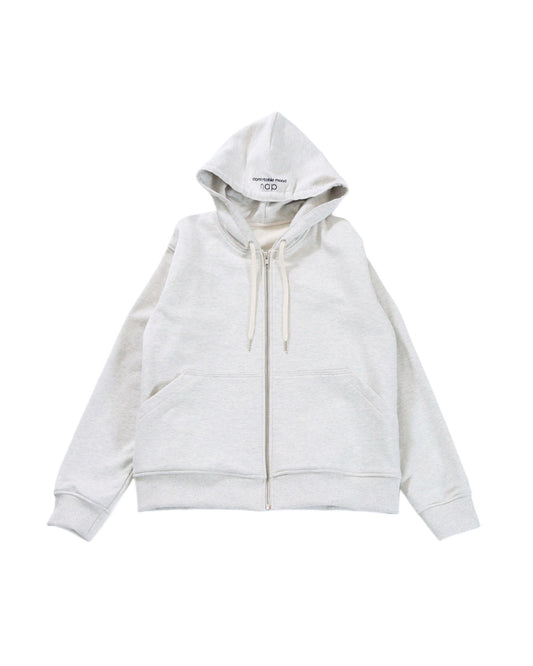 DUAL ZIP HOODIE - OATMEAL