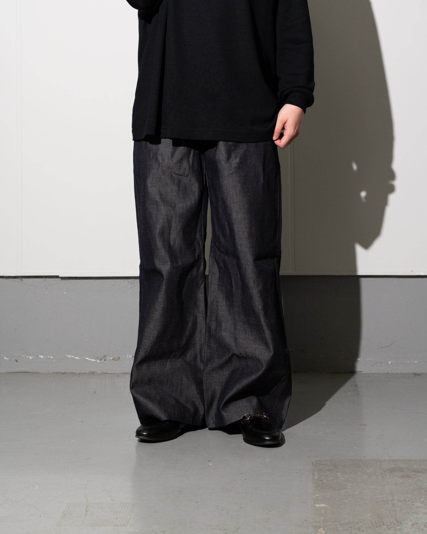 CONTOUR 5 TROUSERS - ED. INDIGO LINEN BLEND
