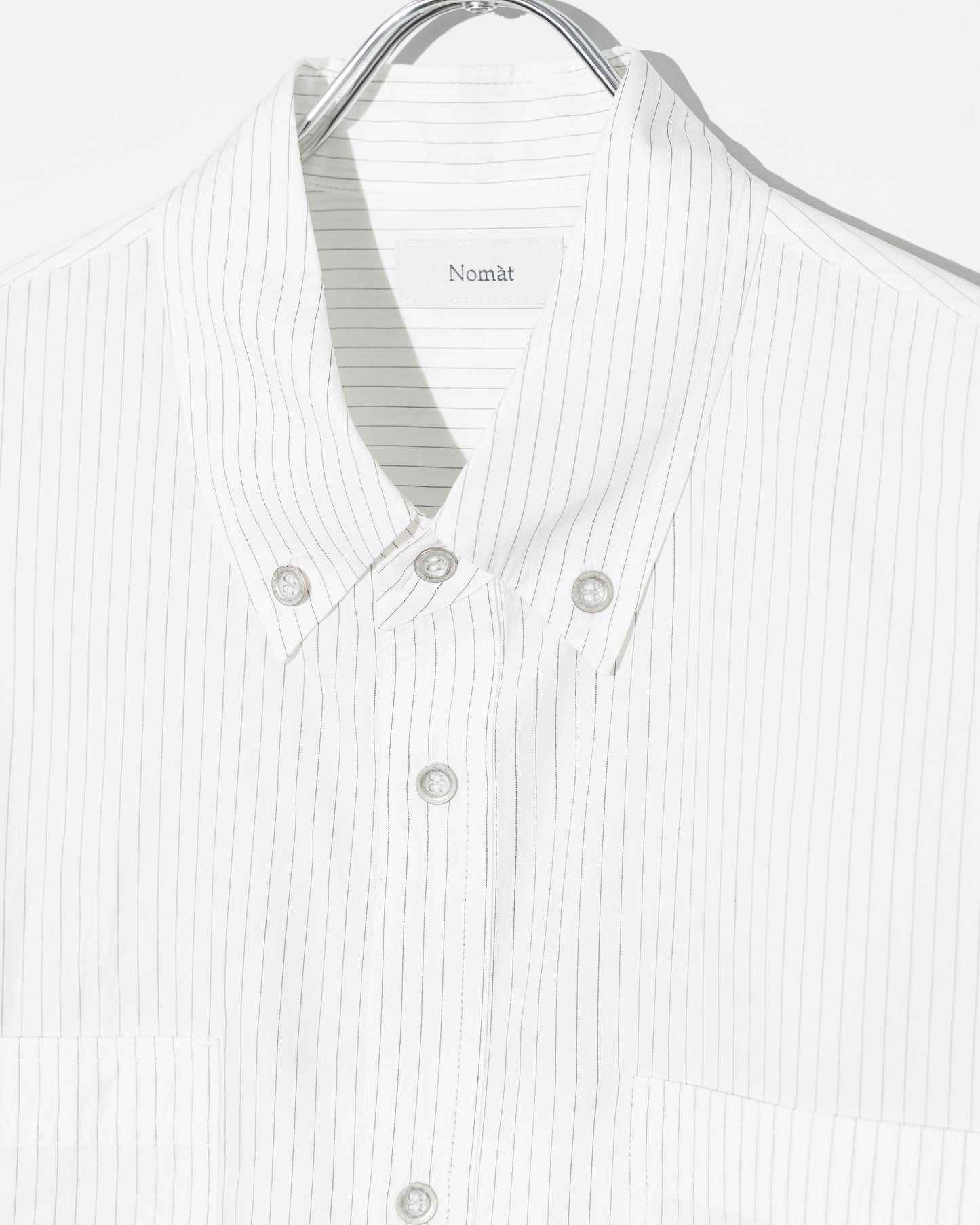 TIE SHIRT/SILK COTTON STRIPE