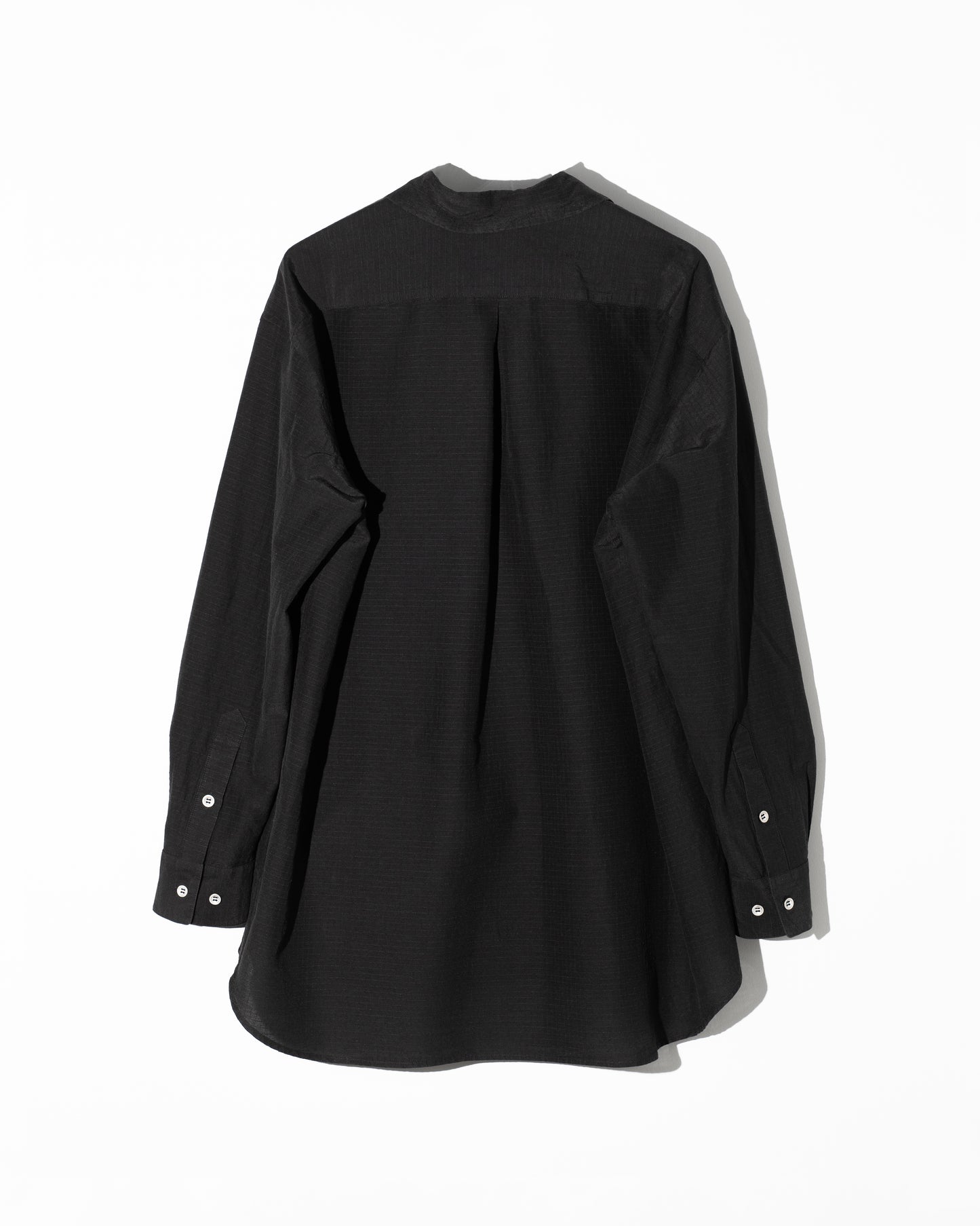 SKIPPER SHIRT/SILK COTTON RIPSTOP - BLACK
