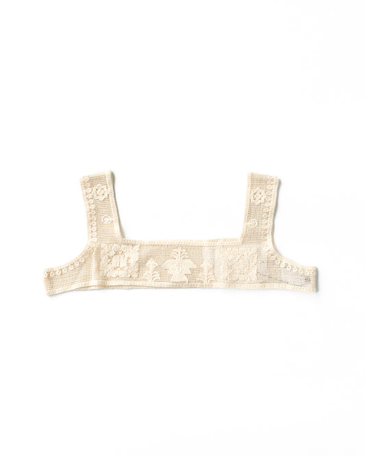 EMBROIDERED FRAGMENT VEST - ECRU