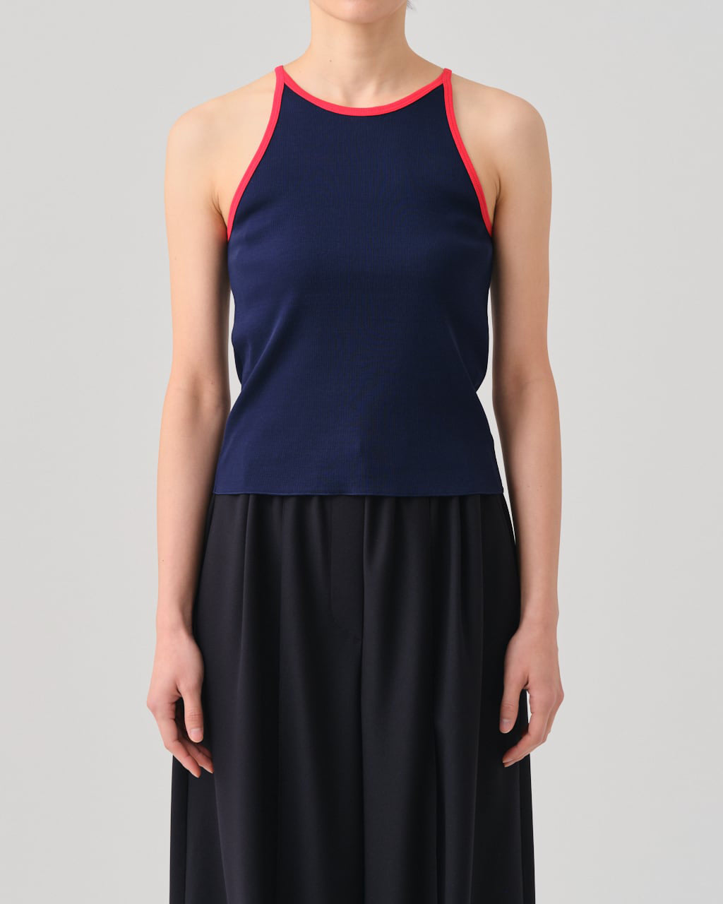 FRESCA ZERO LIGHT RIB TANK TOP - PINK RED