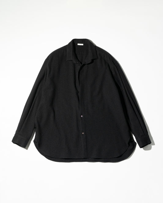 CASHMERE SHIRT JACKET - BLACK