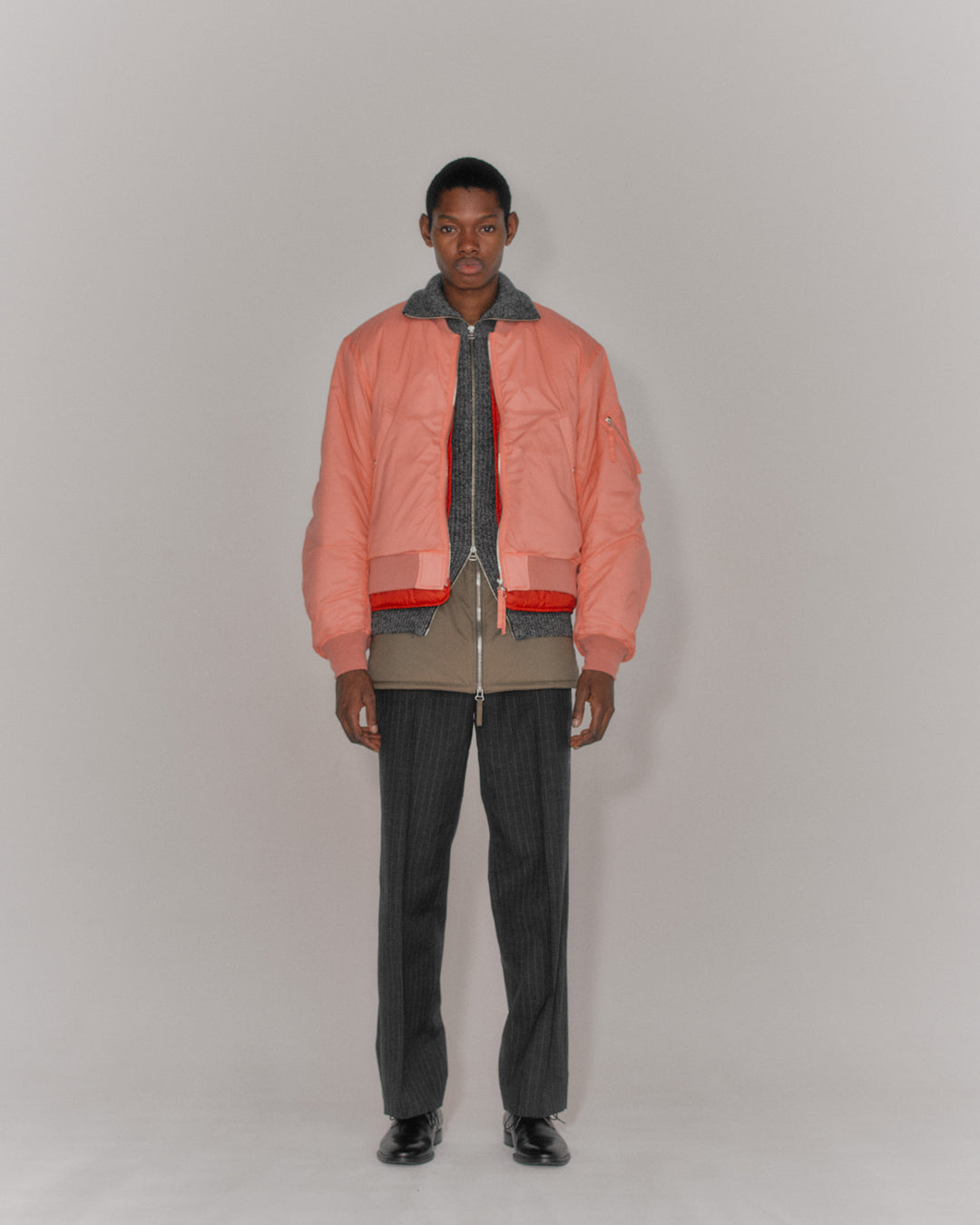 MICRO RIPSTOP NYLON REMOVABLE LINER MA-1 - ROSE PINK