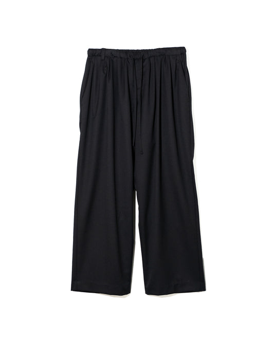 PURE WOOL RELAX TROUSERS - BLACK