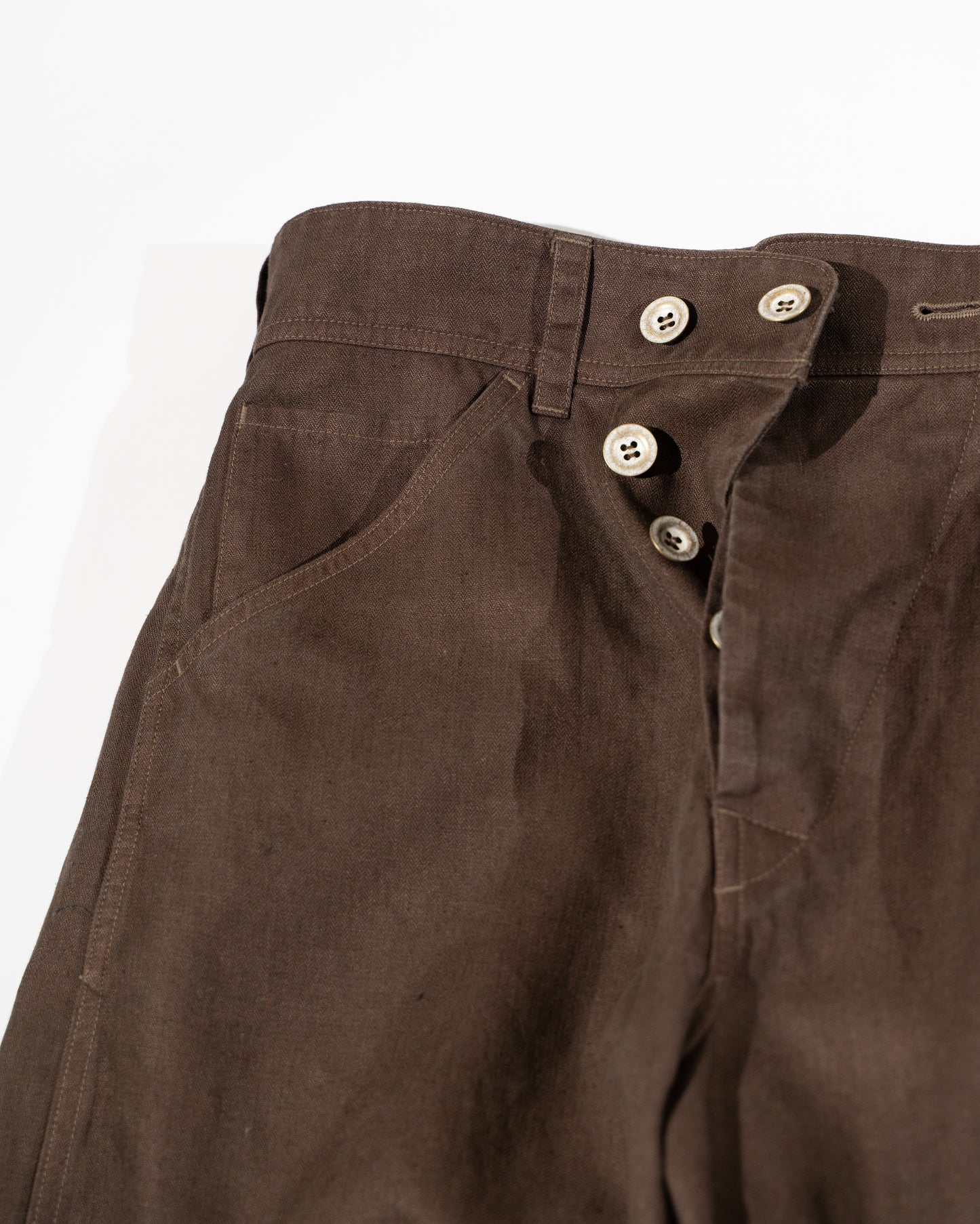 BACK ADJUST PT/HERRINGBONE - BROWN