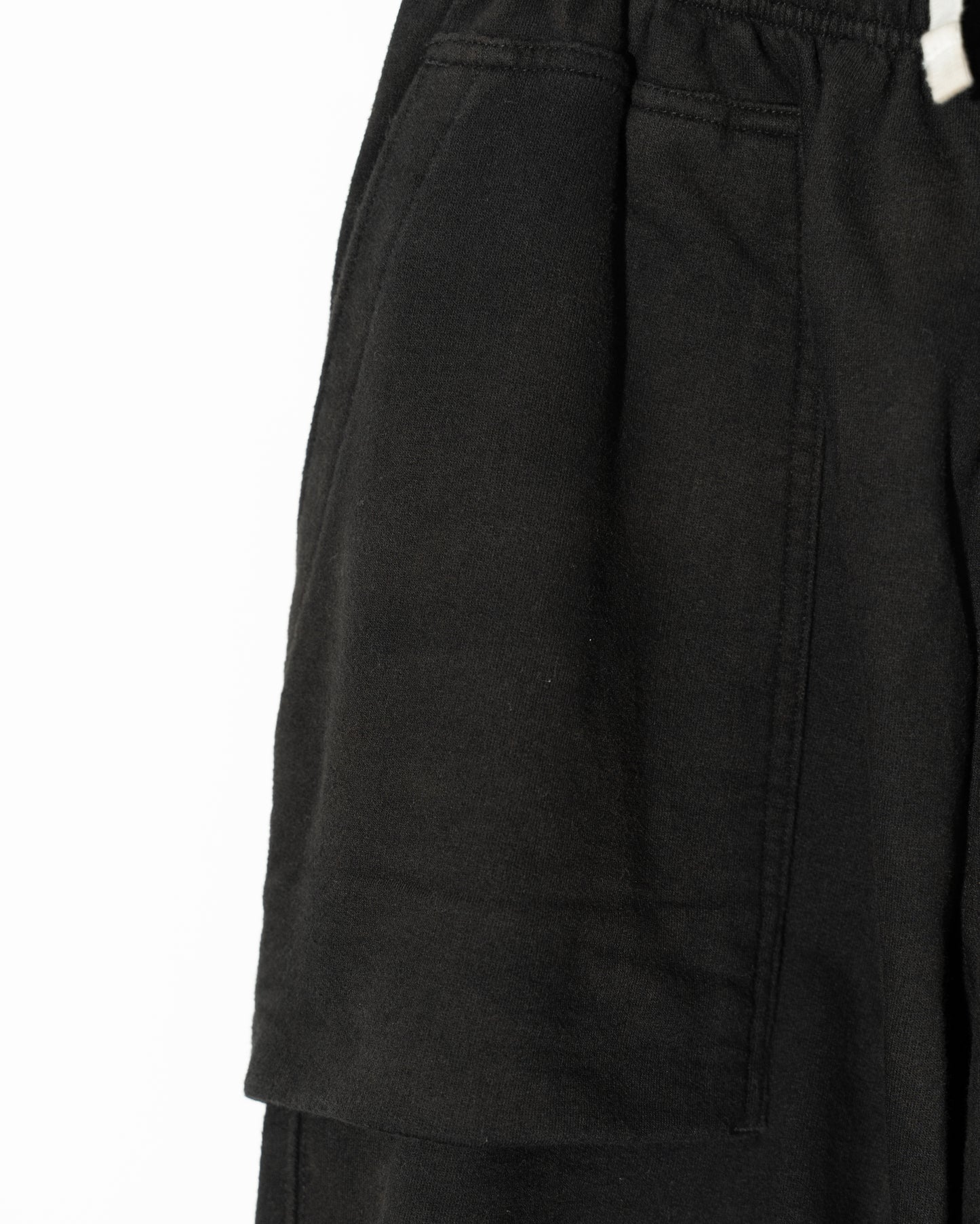 REIMAGINED NEWBOY FLEECE-LINED SWEATPANTS - BLEACHED BLACK