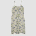 FLOWER JACQUARD CAMISOLE DRESS - WHITE