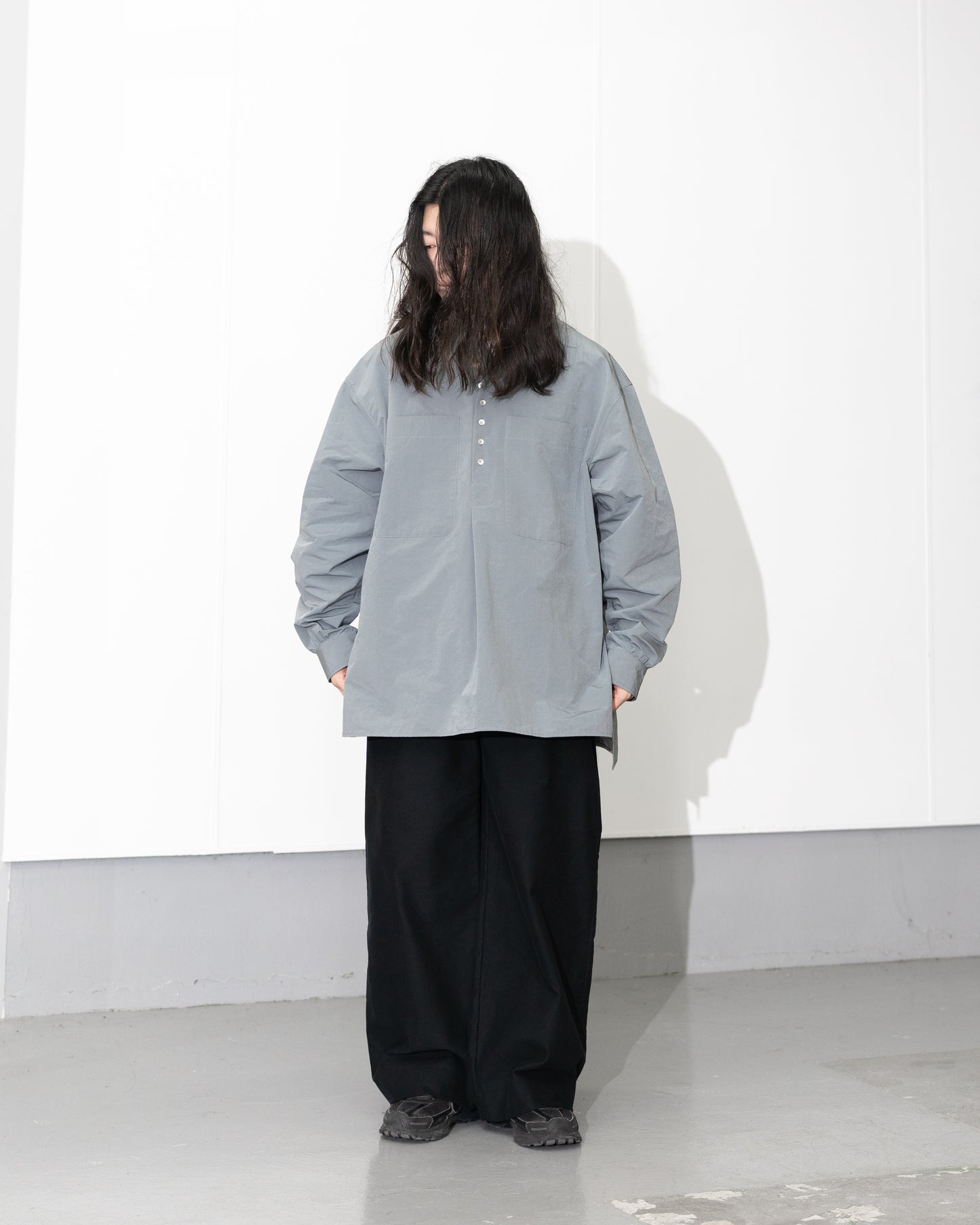OVER SIZE PULL OVER SHIRTS - SAGE