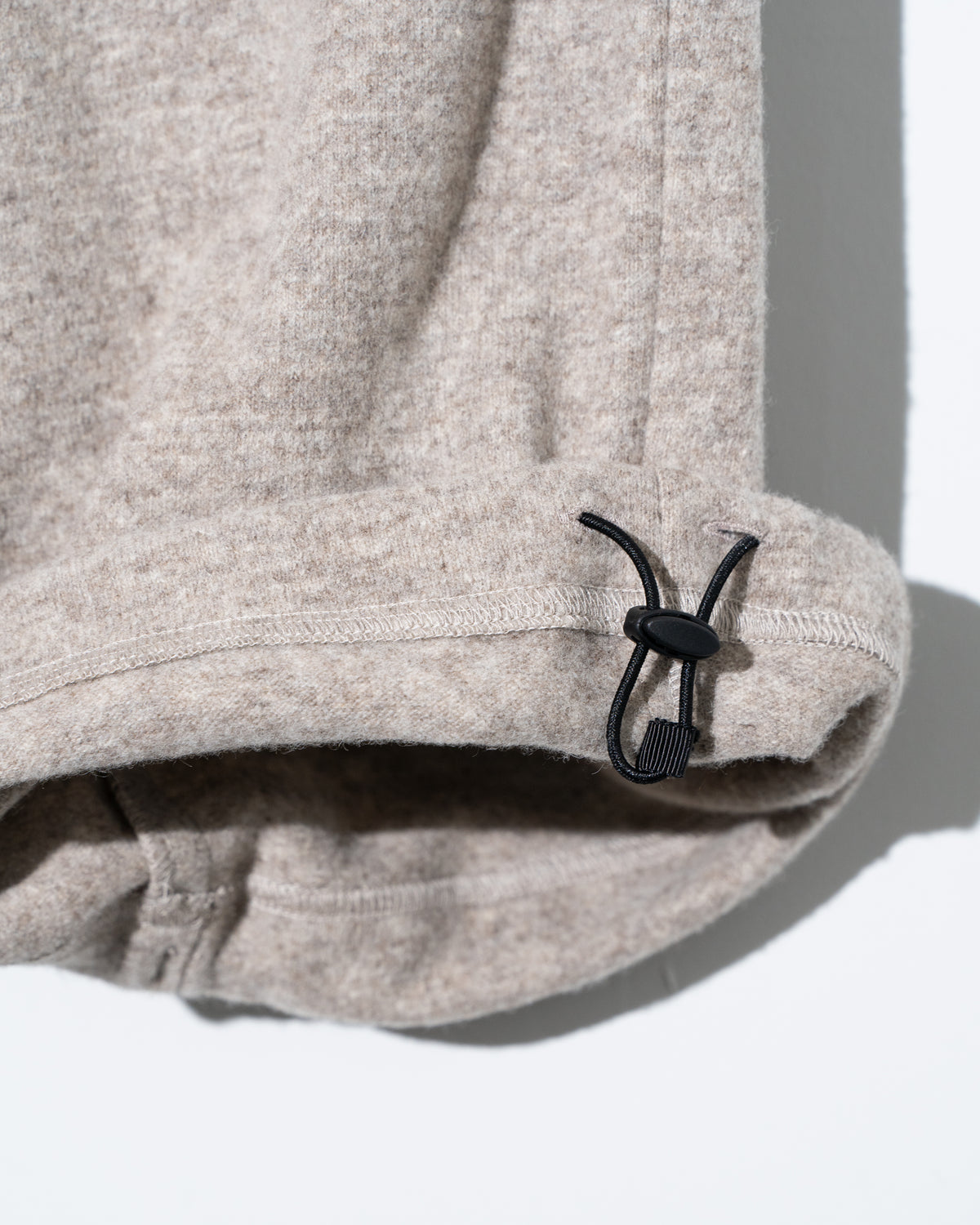 WOOL JERSEY EASY PANTS - BEIGE