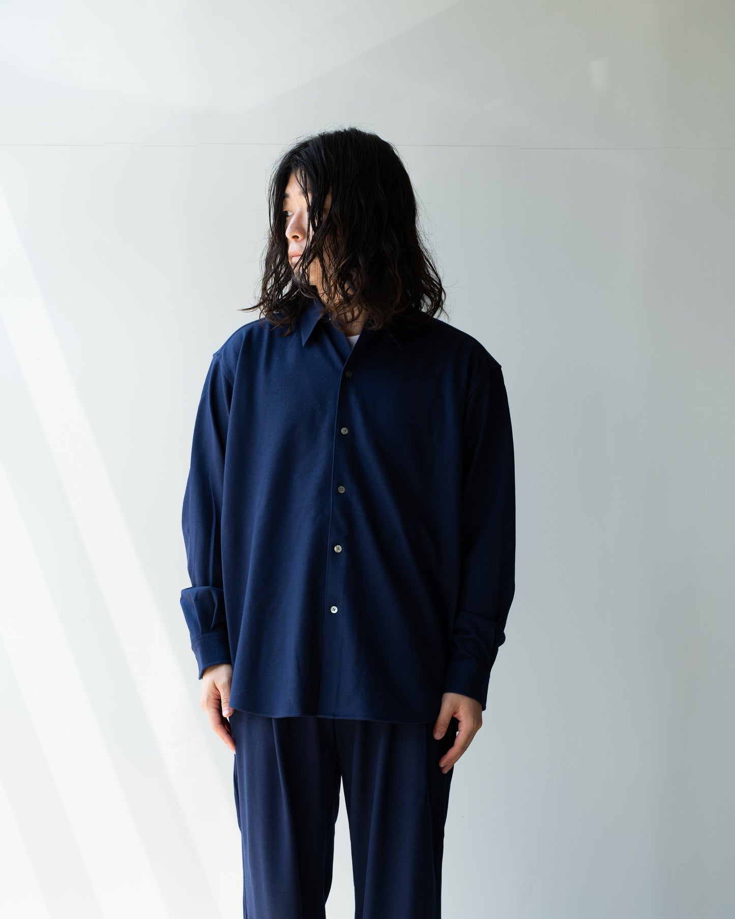 36G IDEAL WOOL SHIRT - NAVY