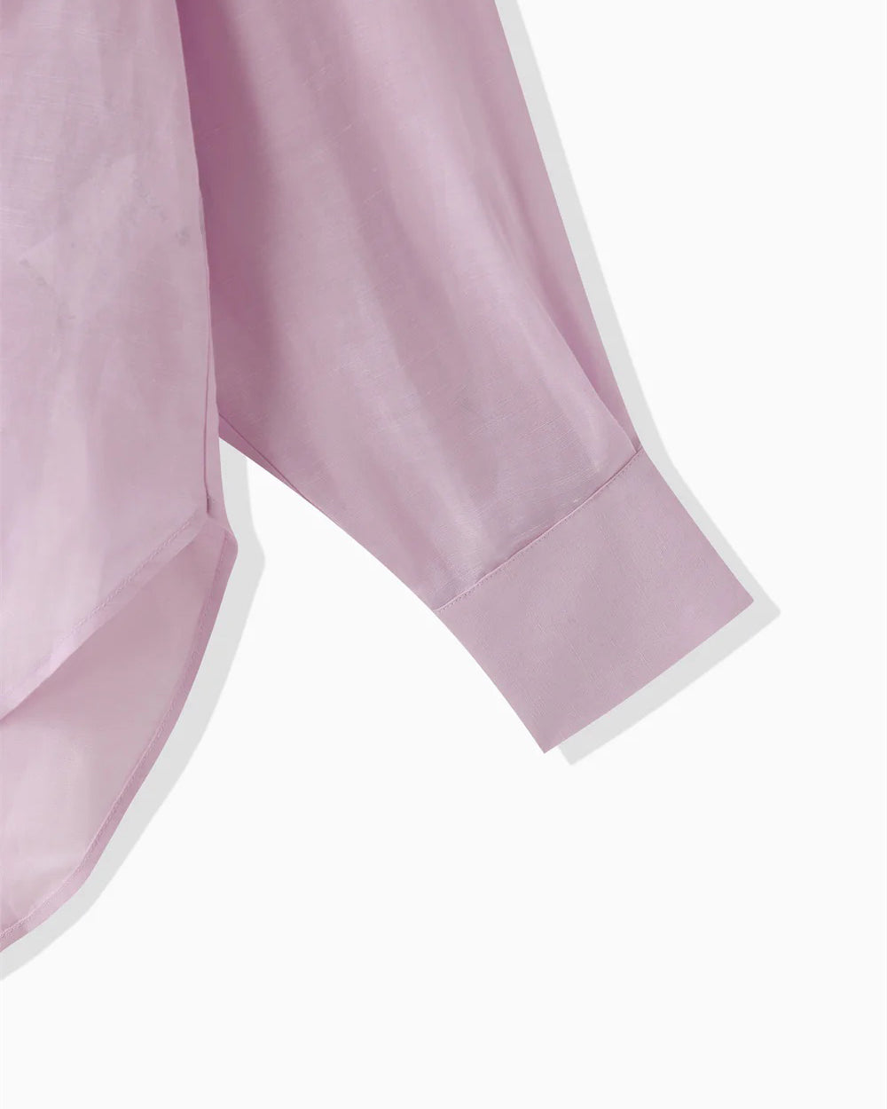 SHEER LINEN SHIRT - PINK