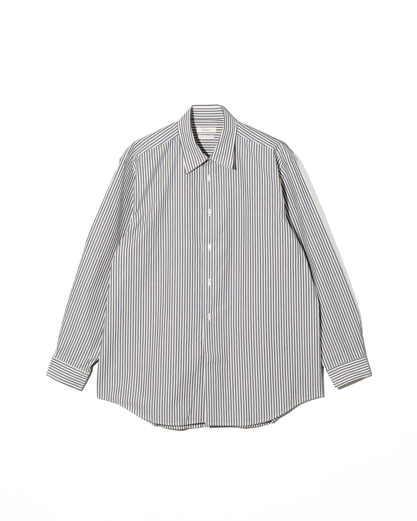 COTTON STRIPE SHIRT - NAVY