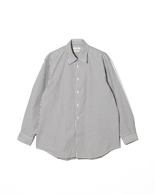 COTTON STRIPE SHIRT - NAVY