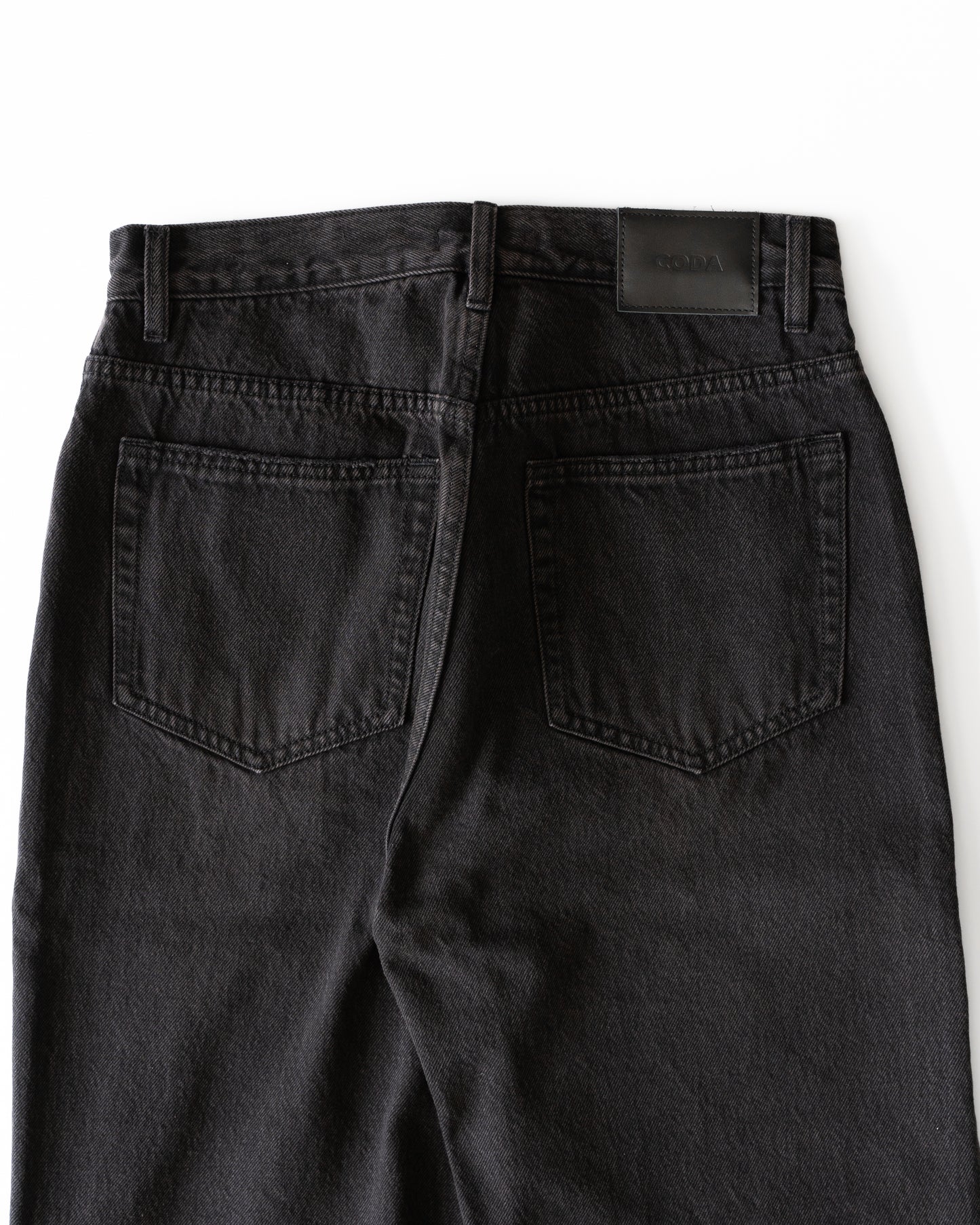 WASHED DESTORYED BREAK CUT FLARED JEANS - BLACK