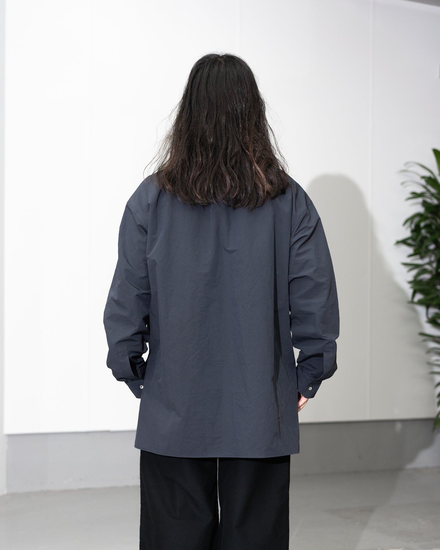 OVER SIZE PULL OVER SHIRTS - NAVY