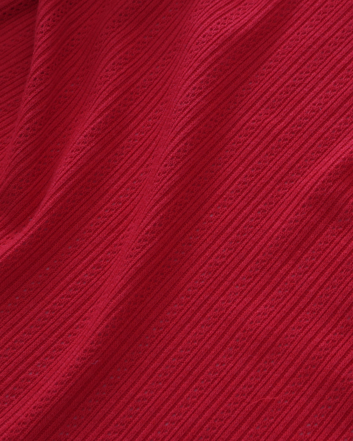OPENWORK KNIT-SEW COMBI - RED