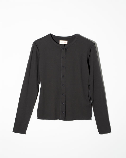 MANY BUTTON CARDIGAN - BLACK