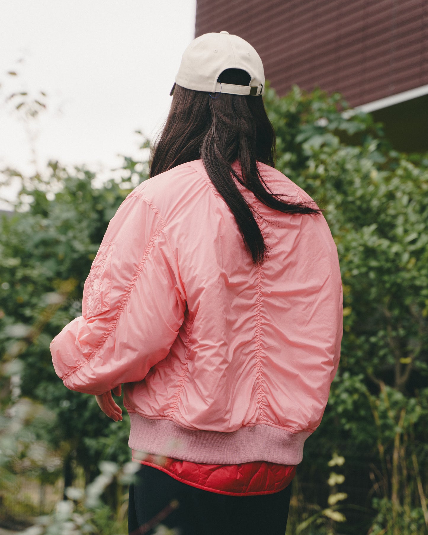 MICRO RIPSTOP NYLON REMOVABLE LINER MA-1 - ROSE PINK