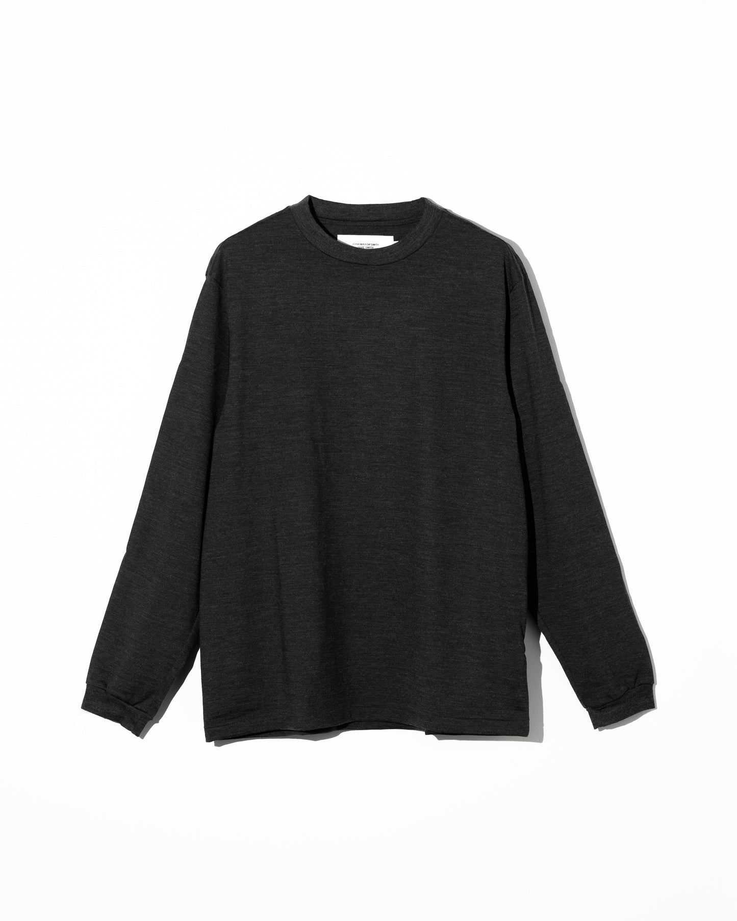 WASHABLE WOOL L/S T-SHIRT - CHARCOAL GRAY