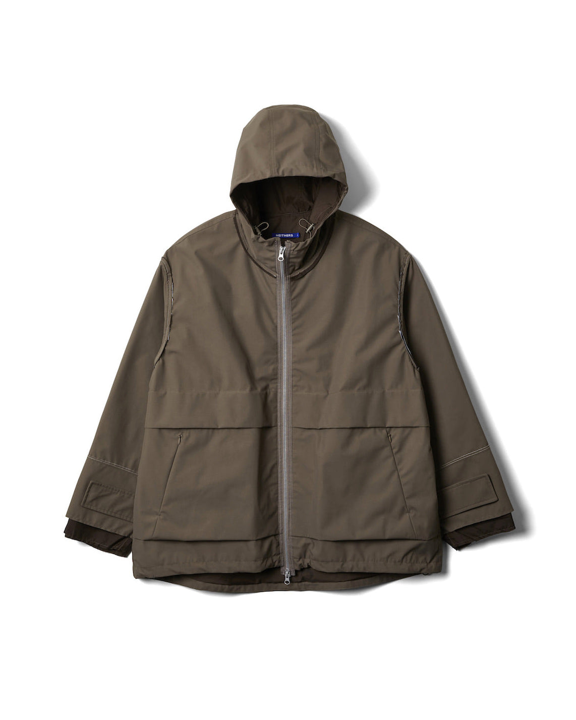 REIMAGINED POSTMAN HOODED JACKET - BROWN