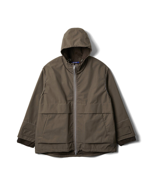 REIMAGINED POSTMAN HOODED JACKET - BROWN