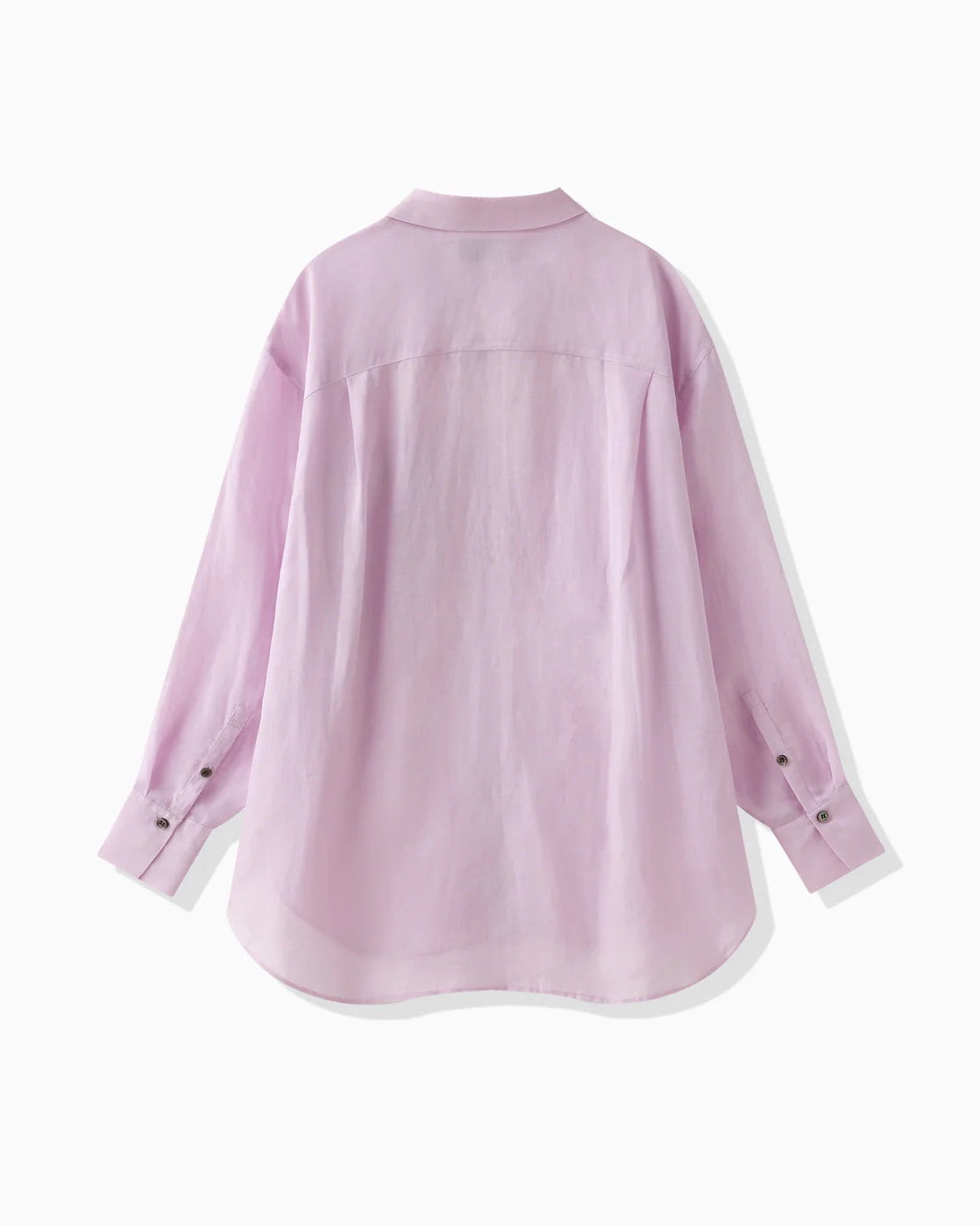 SHEER LINEN SHIRT - PINK