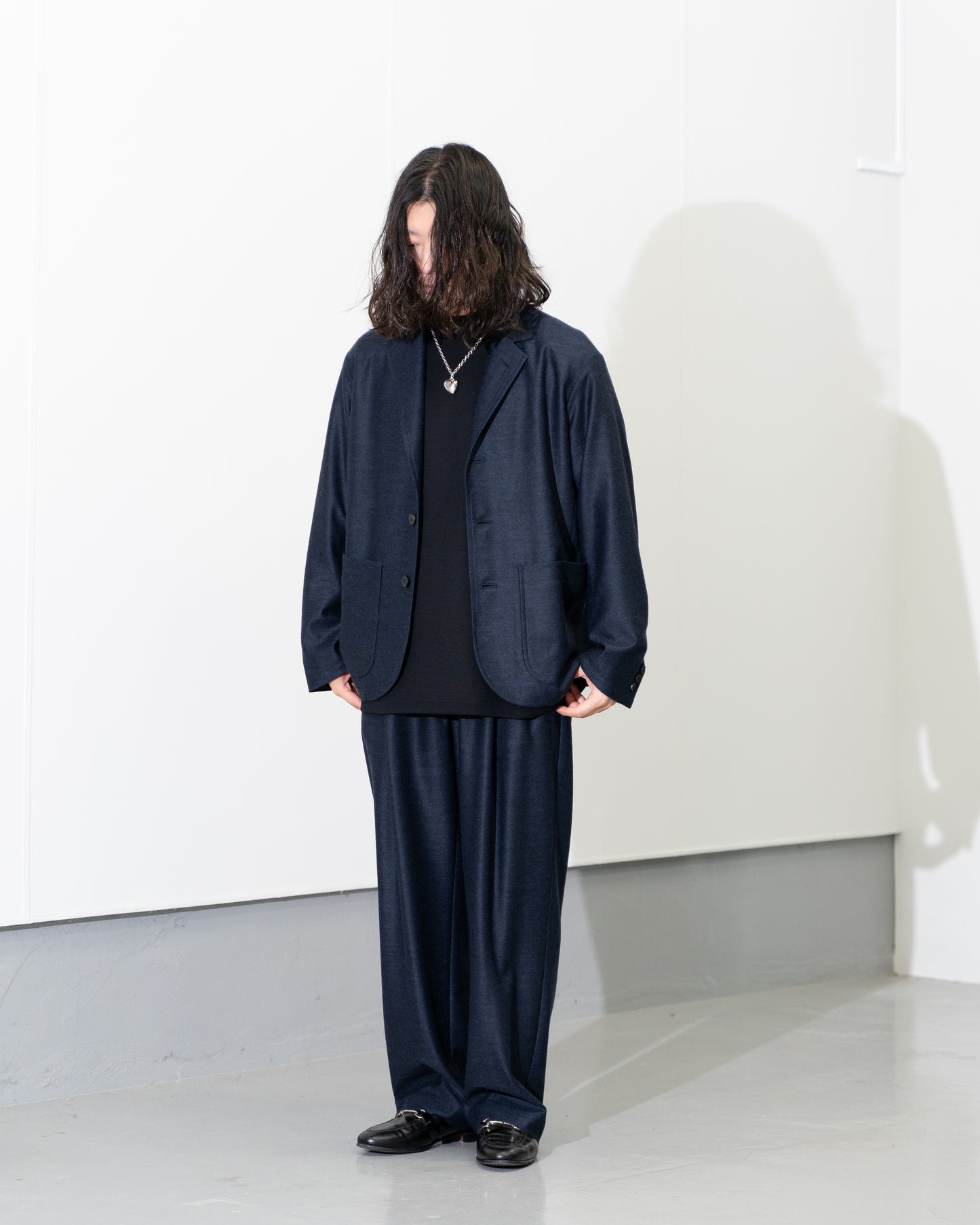 24G MOHAIR TROUSER - NAVY