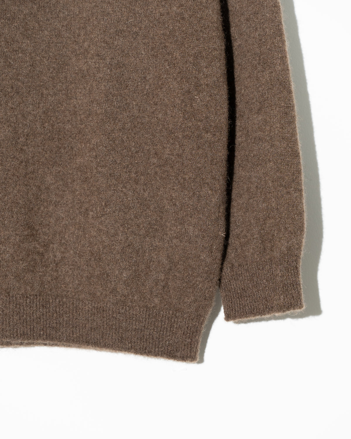 YAK CREW NECK SWEATER - BROWN