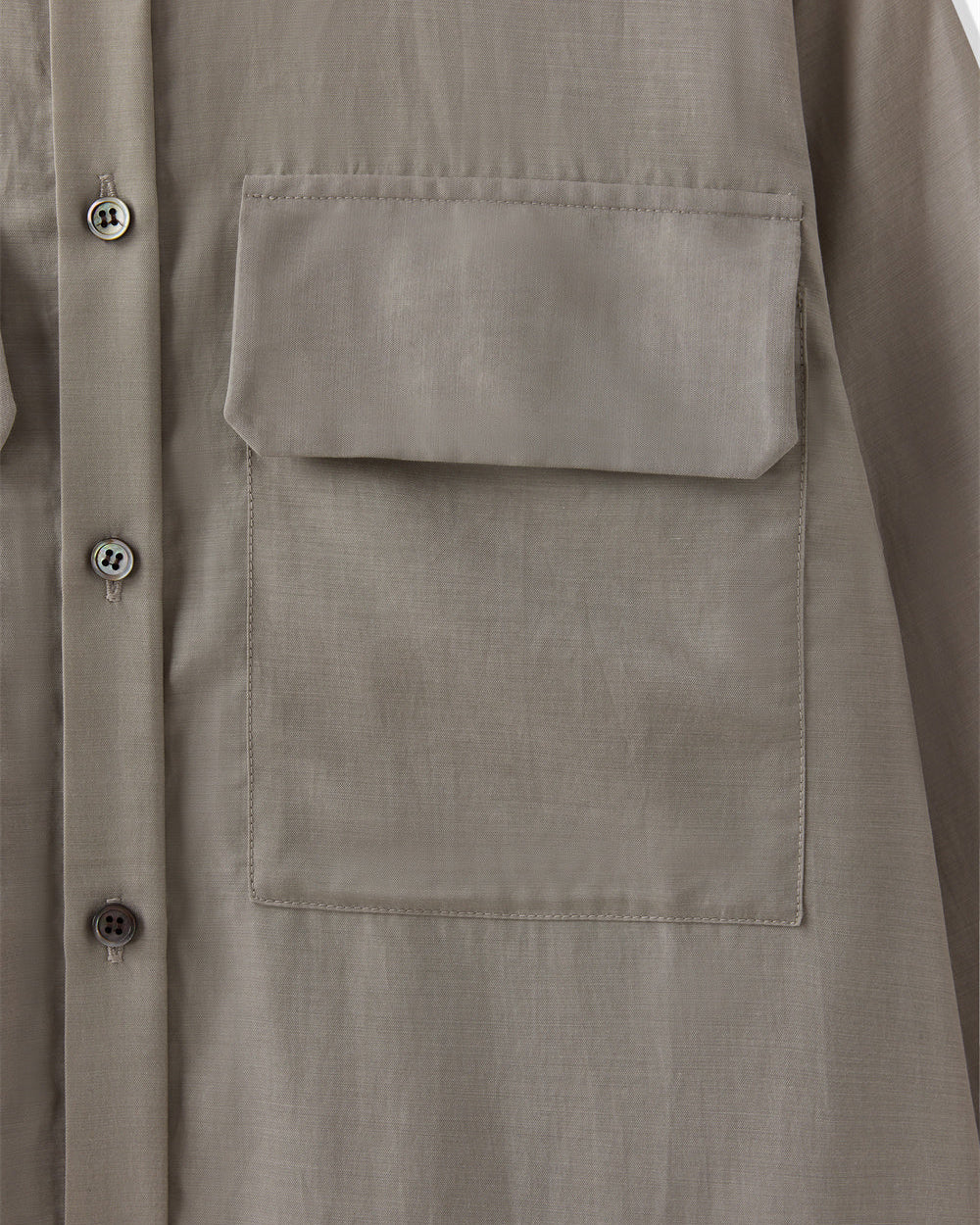 CUPRO COTTON SHIRT - BEIGE