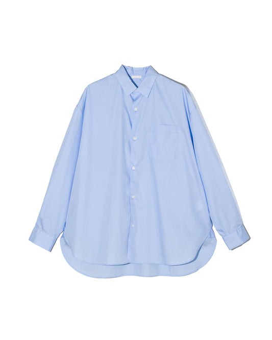 BROAD COTTON WIDE SHIRTS - SAX BLUE