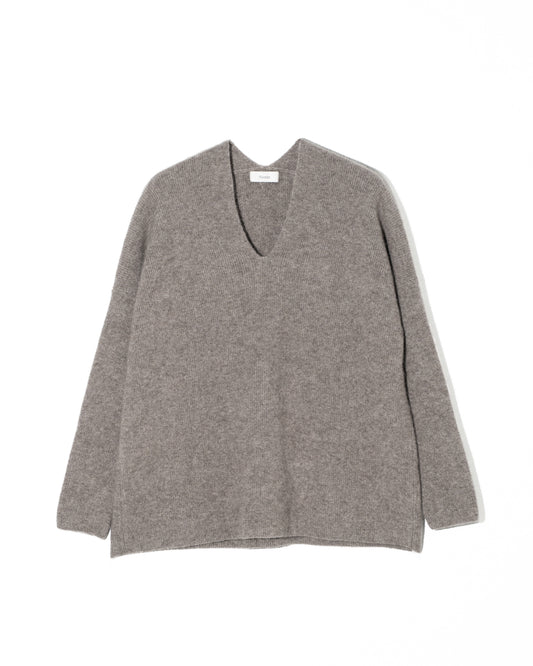 YAK V-SWEATER - GREY