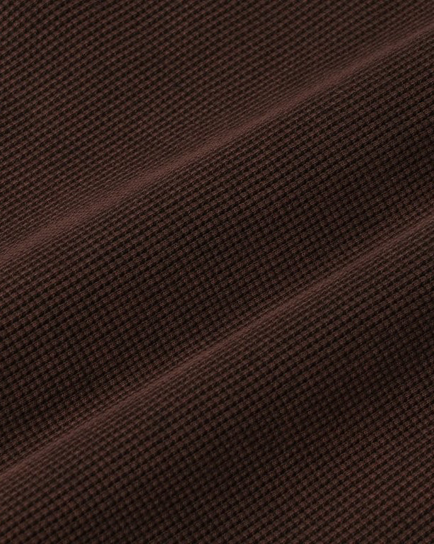 18G GARMENT DYE WAFFLE - BROWN PIGMENT