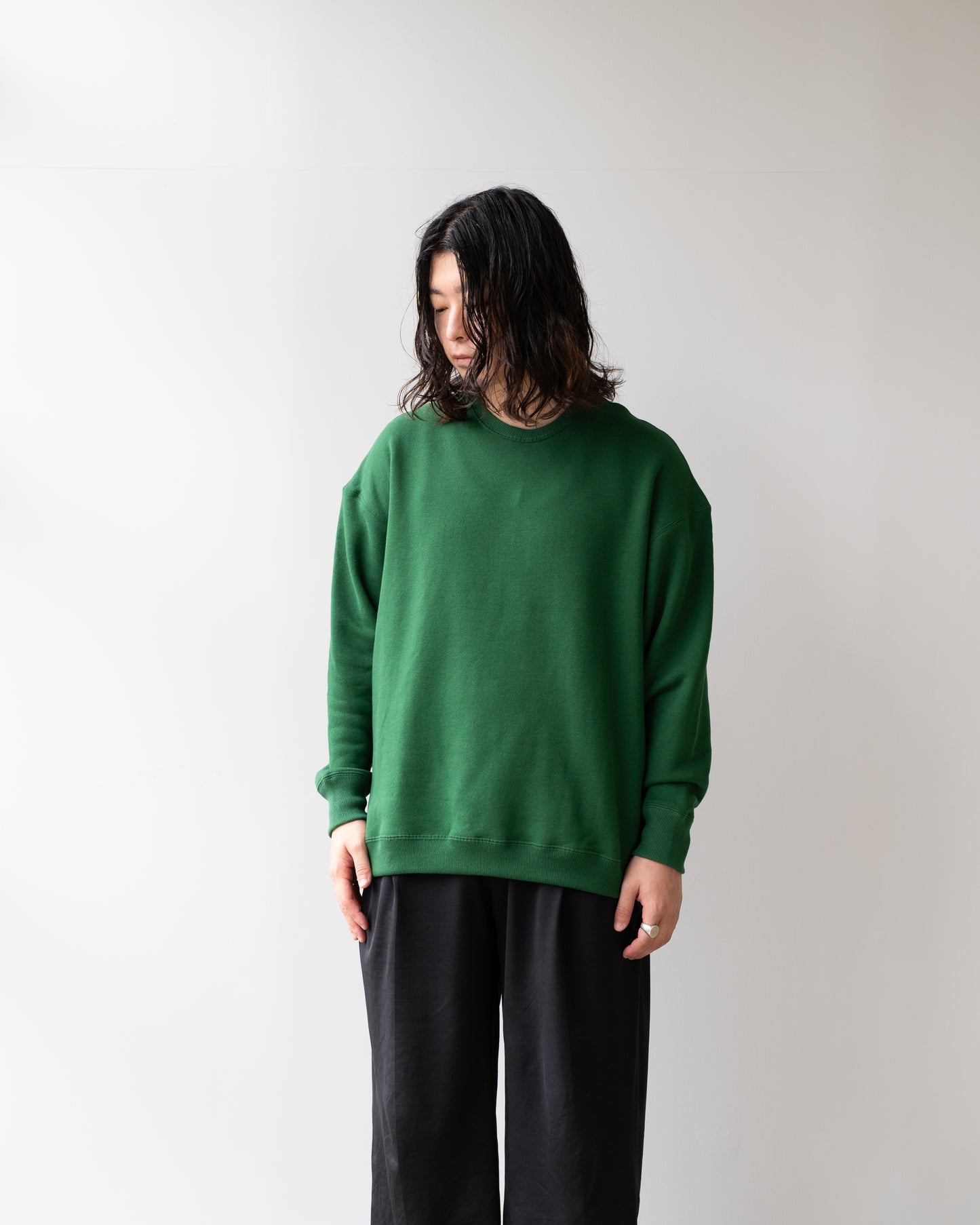 CREW NECK SWEAT - GREEN